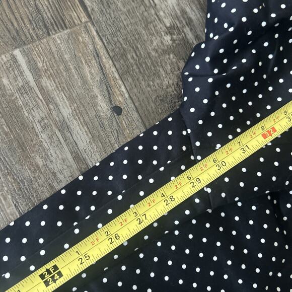 Lauren Ralph Lauren Black Pants Cropped Capri Size 12 Mini White Polka Dot NWT - Picture 7 of 7